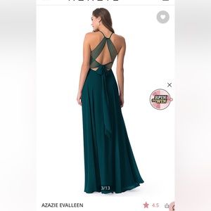 Azazie dark green bridesmaid dress